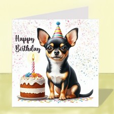 Chihuahua Dog Birthday Greetings Card