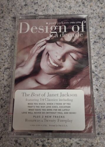 Janet Jackson - Design Of A Decade 1986/1996 Cassette SEALED w/ Hype Sticker  - Picture 1 of 6