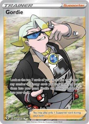 TRAINERカード 11枚セット 1x Gordie - 201/203 - Full Art Ultra Rare NM-Mint Pokemon SWSH07
