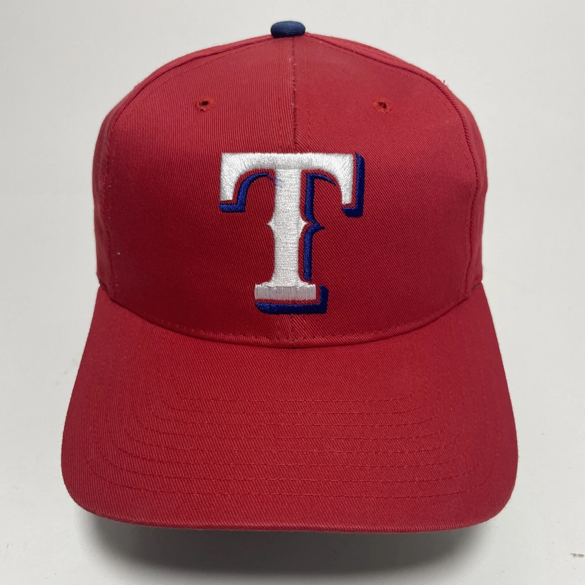 Casquette Laine Vintage Texas Rangers – Rouge Et Bleu – Dos Élastique Années 50/60