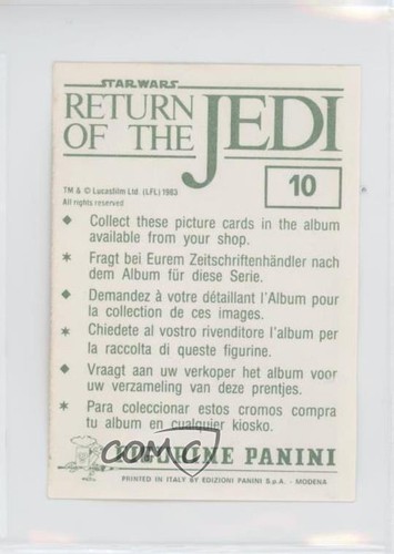 1983 European Star Wars Return of the Jedi Album Stickers Luke Skywalker #10 h4z - Picture 2 of 3