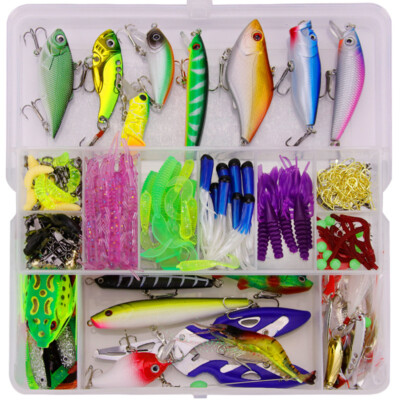 300x Fishing Lures Tackle Kit Set Spinnerbaits Crankbaits Bass