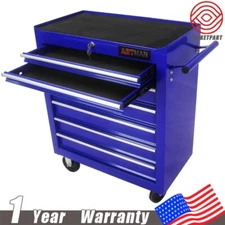 7 Drawers Rolling Tool Box Cart Tool Storage Cabinet Steel Lockable Tool Chest