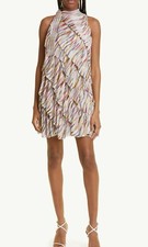 NWT Flounced knit minidress with bow at neck Missoni