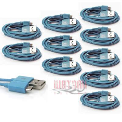 10X 6FT MICRO USB DATA SYNC CHARGER CABLE AQUA BLUE NOKIA LUMIA 920 LG OPTIMUS G