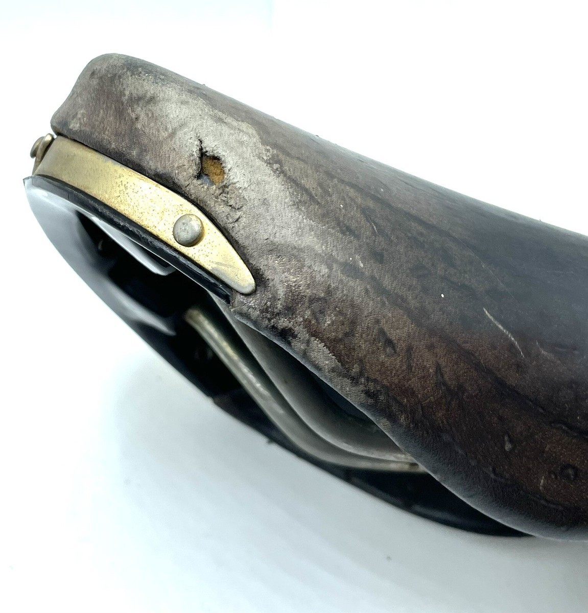 Selle VTT Vintage Rolls San Marco 1987 - Cuir Multicolore, Made In Italy - Pour Restauration