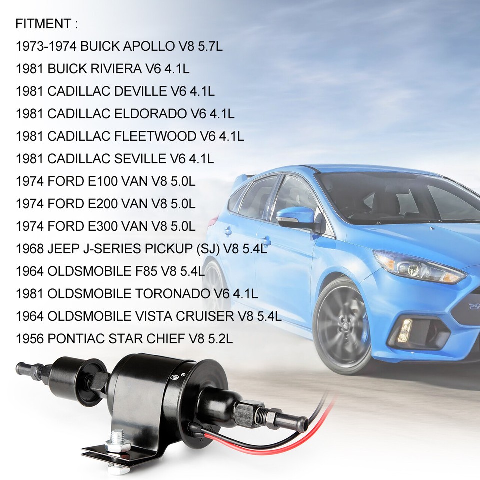 In Line Fuel Pump ECCPP Universal 12V Electric Fuel Pump - 5-9 PSI Low Pressure Inline Transfer Pump Electric Fuel Pump 12V - Foto 8