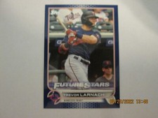 TREVOR LARNACH TWINS 2022 TOPPS BLUE PARALLEL BASE SP CARD #596