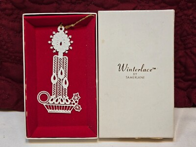WINTERLACE BY TAMERLANE CANDLE CHRISTMAS ORNAMENT