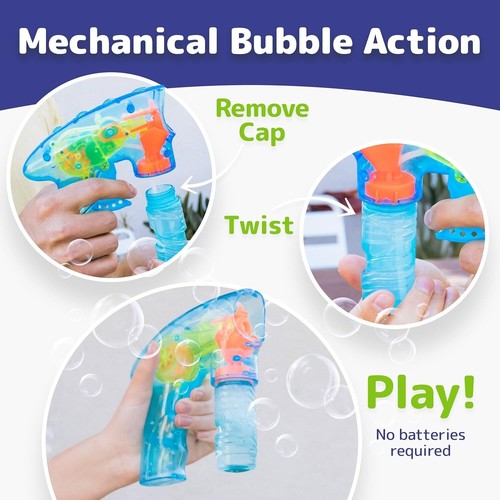 Light Up Auto Bubble Gun Maker 2 Solution Bottle Kids Indoor Outdoor Toy, Safe! - Picture 10 of 12