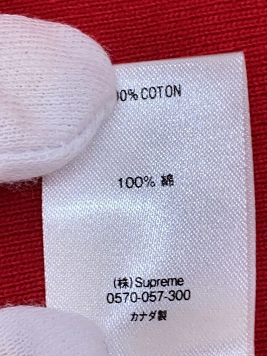 Felpa Supreme con cappuccio 20FW S logo L cotone ROSSO usata