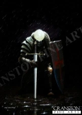 Medieval history military art post card The Knights Templar Heaven May Fall