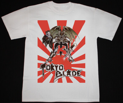 Vtg Tokyo Blade Band Short Sleeve Cotton S-5XL Unisex White Shirt