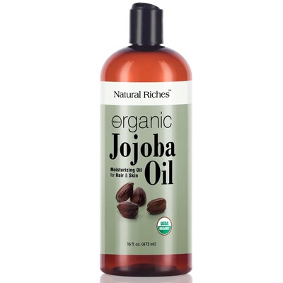 Natural Riches Organic Jojoba Oil, Pure (16 oz) | Moisturizing Oil for Face, ...