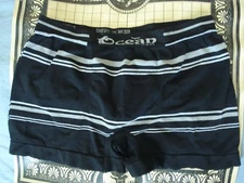 Ocean Men's Underwear Shorts color Black with strips size L