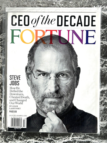 Steve Jobs Apple Computer CEO of the Decade FORTUNE Magazine Nov 2009 No Label