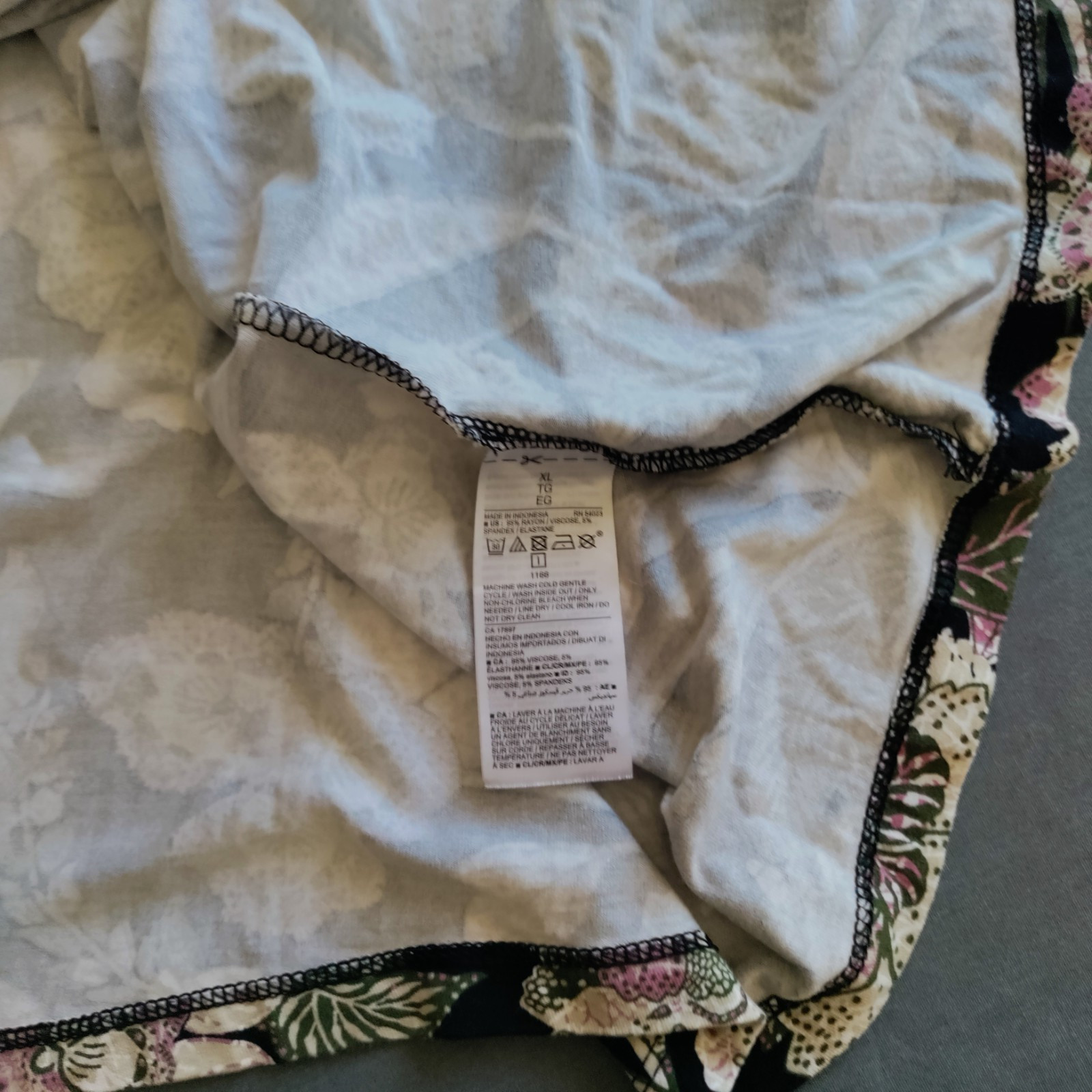 Old Navy Floral Fit/Flare Drop Waist Coastal Beach Sleeveless Resort Dress XL image 9