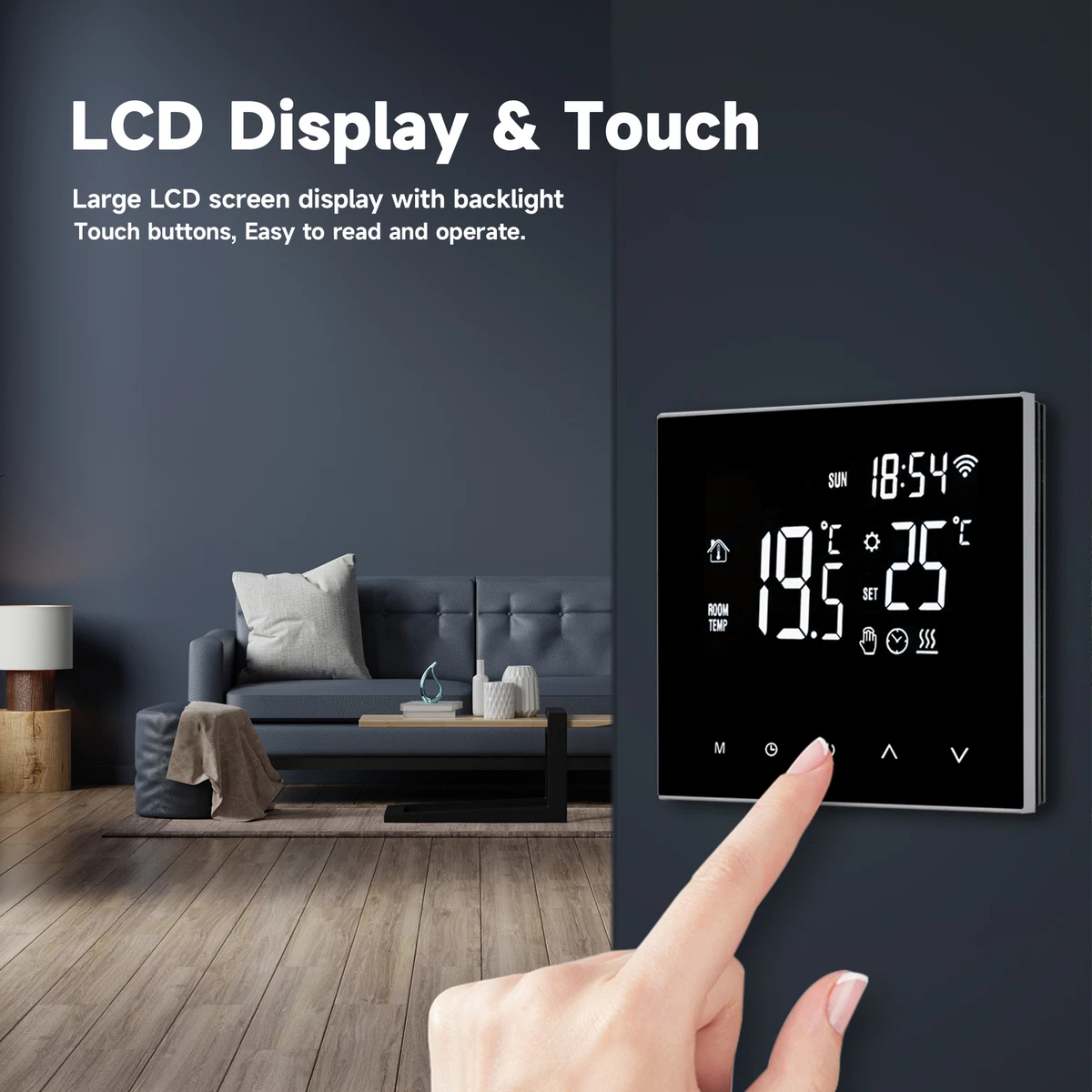 WiFi Smart Thermostat Fahrenheit Electric Floor Heating Water Gas Boiler  Tuya | eBay