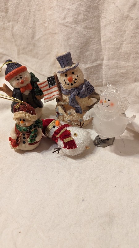 Lot Of 5 Snowmen