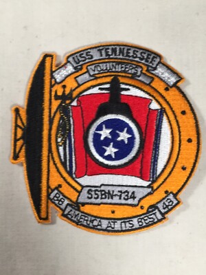 USS Tenessee Vonunteers SSBN 734 Emblem Patch