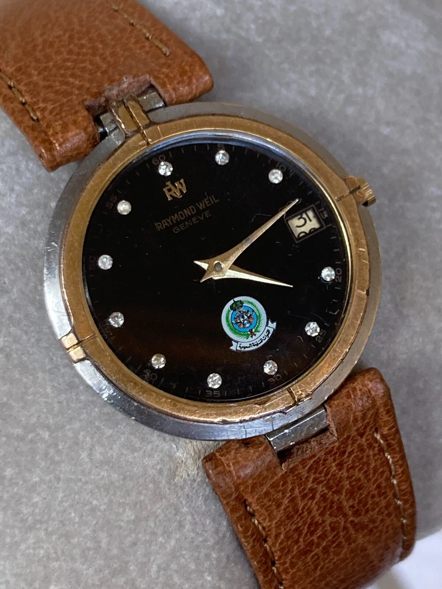 VINTAGE RAYMOND WEIL WATCH RW 5610 PATENTED SAUDI ARMED FORCES