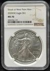NGC MS70 2020-W US American Silver Eagle One Dollar Silver Coin S$1-125