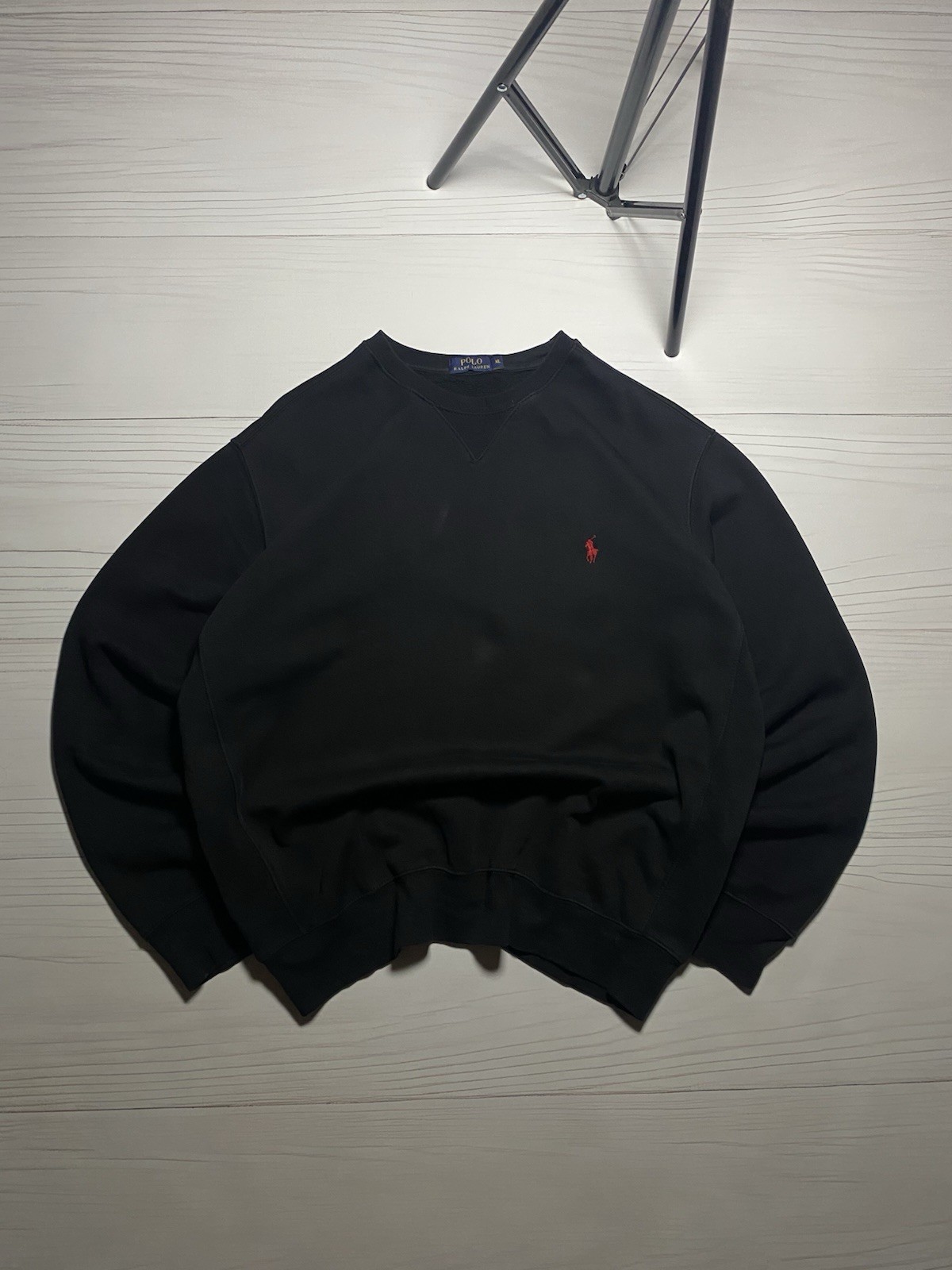 Felpa Vintage Polo Ralph Lauren Sbiadita Box Fit Pony Y2k Giappone XL Taglia Uomo