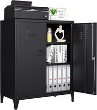 Metal Storage Cabinet With Locking Doors Adjustable Shelves Metal Cupboards...