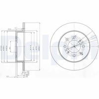 2X Bremsscheibe Delphi BG3793 FüR ZS EV Honda ZR Civic EP EU MG MB MC 6 Aerodeck