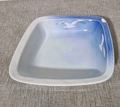 Vintage 50er Jahre Bing & Grondahl B&G Möwe quadratische Gemüse Servierschale 0,8 l 
