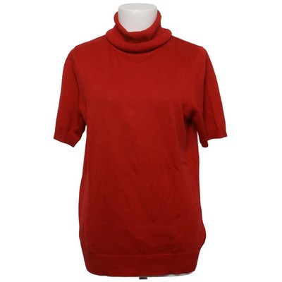 Creation L, Rollkragenpullover, Größe: 38, Rot, Acryl/Baumwolle, Einfarbig #r8g
