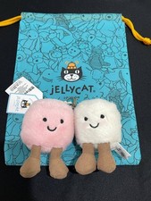Jellycat Amuseables Pair of Marshmallows Plush Keychain Bag Charm Cute Gift NWT