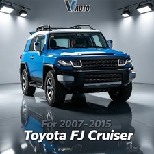 Led Drl Headlights Front Lamps For 2007-2015 Toyota Fj Cruiser With Black Grille