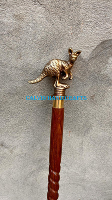 Aus kANGROO Design Griff Gehstock Vintage Walking Fancy Stock Liebe Geschenk