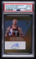 2017-18 Essentials Claim to Fame Signatures 8/99 Damian Lillard PSA 8 Auto v1b