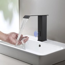 Hands-free Waterfall Bathroom Water Tap, Touchless Bathroom Faucet Safe to Use
