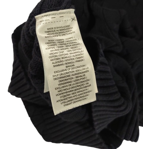 Polo Ralph Lauren Sweater Cable Knit Boys Size M (10-12) Pullover Navy Blue Crew - Picture 4 of 5
