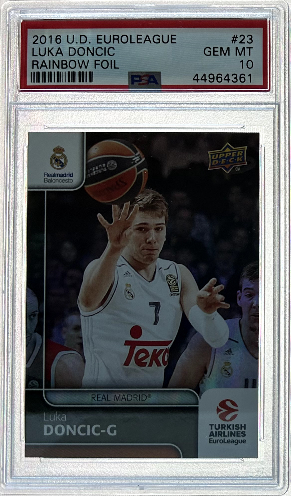 🔥Luka Doncic 2016 Upper Deck Euroleague RAINBOW PSA 10 GEM MINT 1ST CARD RC XRC