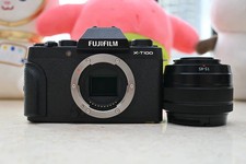 Fujifilm X-T100 24.2MP Mirrorless Digital Camera w/ 15-45mm Lens Tested - 90 New