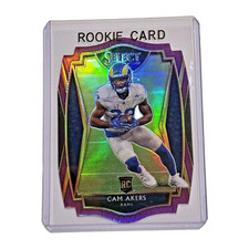 2020 Panini Select Football Cam Akers RC Purple Die-Cut Premier Level #155 Rams