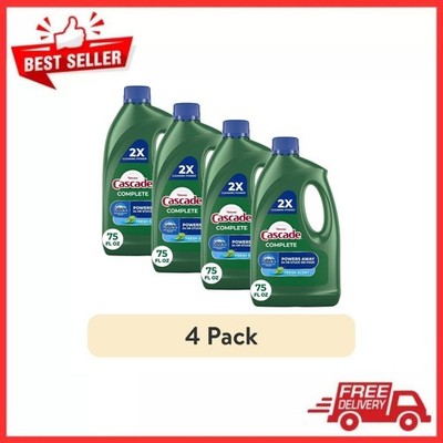 4 pack Cascade Complete Dishwasher Gel Fresh 75oz  Dish Detergent Cleaner