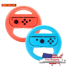 Beastron Racing Games Steering Wheel compatible with Switch Mario Kart, Joy-Con