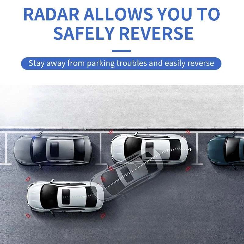 Car LED Digital screen Parking Sensor Kit Backlight Display with Switch 4 Sensor - Image 2 of 4