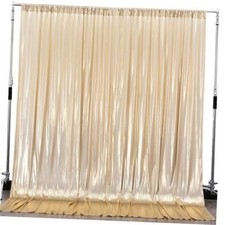10ft x 10ft Metallic Sequin Backdrop Curtain, 2 Panels 5ft x 10ft Champagne