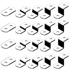Offset Canvas Clips for Picture Framing Assorted Small 1/2 Inch, Silver