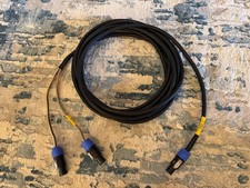CUSTOM MADE 25FT SPEAKON BREAKOUT CABLE - 1 NL4 TO 2 NL2 - 14 AWG