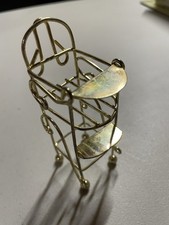 Lot 4 Total Pieces Of Dollhouse Brass Decorative Items