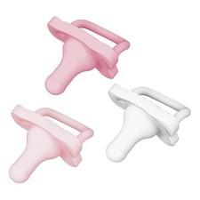 Silicone Baby Pacifier One-Piece Design Light Pink Pink White 0-6 Months