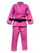 Martial Sports Essential Kids Brazilian Jiu Jitsu Gi Uniform - Pink - Free Belt
