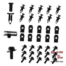 Engine Under Cover Splash Shield Guard Body Bolts Screws, Black,35PCS 35 count